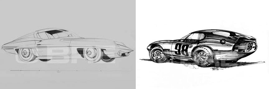 vette and coupe sketch together